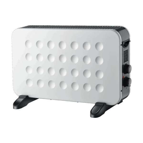Convector Hogar 2000w, Blanco/Negro, 2 potencias, Termost. regulable