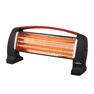 Estufa Eléctrica Cuarzo Edipo 1200w Negro/Rojo, 3 potencias