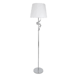 airevivo-lampara-baeza-cromo-pie-salon Lámpara Pie Salón Baeza 1xe27 Cromo Pantalla Blanca