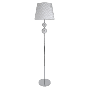 airevivo-lampara-ubeda-cromo-pie-salon Lámpara Pie Salón Úbeda 1xe27 Cromo Pantalla Blanca