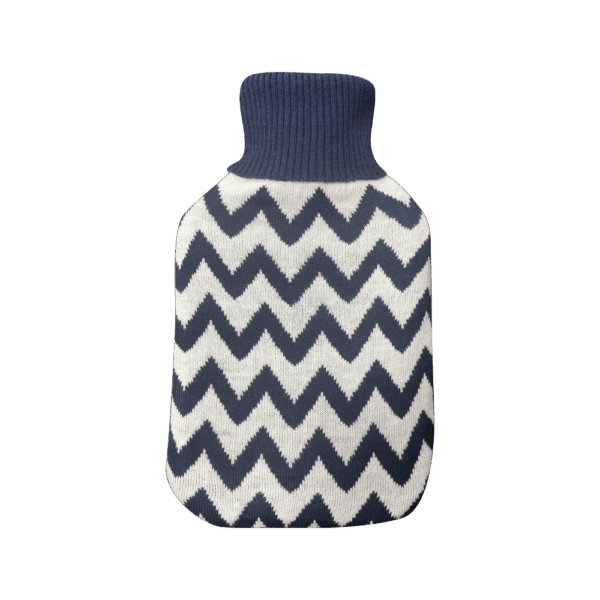 airevivo-calefaccion-textil-mimo-azul-ondas Bolsa Agua Caliente Mimo 1,7l Forro Azul Borlón 20x32x4cm