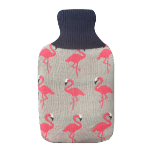 airevivo-calefaccion-textil-mimo-flamencos Bolsa Agua Caliente Mimo 1,7l Forro Gris Flamencos 20x32x4cm
