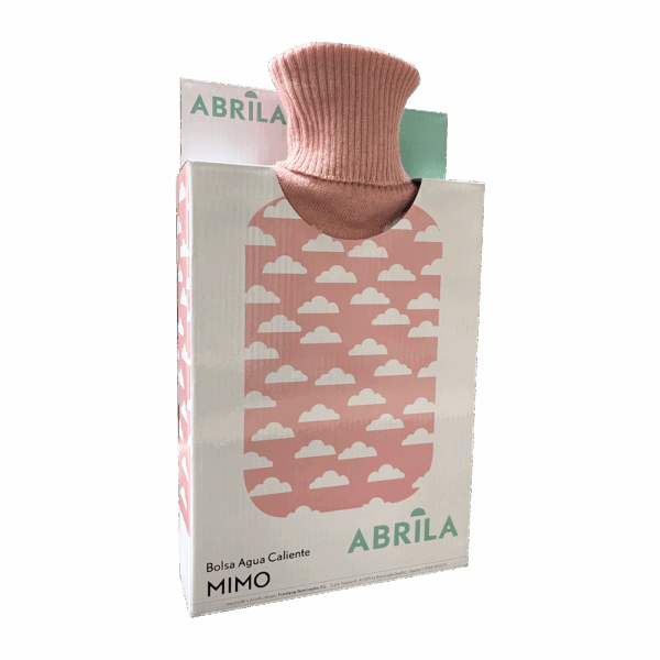 Bolsa Agua Caliente Mimo 1,7l Forro Rosa Nubes 20x32x4cm