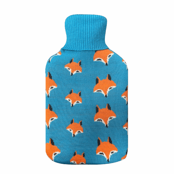 airevivo-calefaccion-textil-mimo-zorro Bolsa Agua Caliente Mimo 1,7l Forro Azul Zorros 20x32x4cm