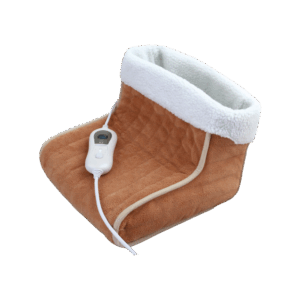 Calientapies Eléctrico Relax 100w Camel/Blanco 24x30x30cm 3 niveles de calor