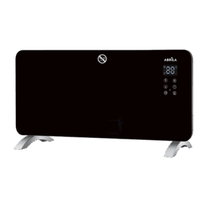 Emisor Térmico Cristal Gabán 2000w Negro Control Wifi 2 potencias Temporiz