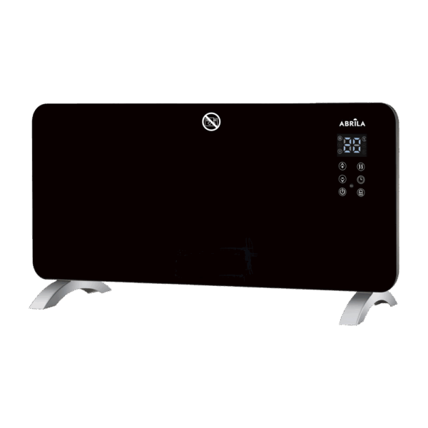 Emisor Térmico Cristal Gabán 2000w Negro Control Wifi 2 potencias Temporiz