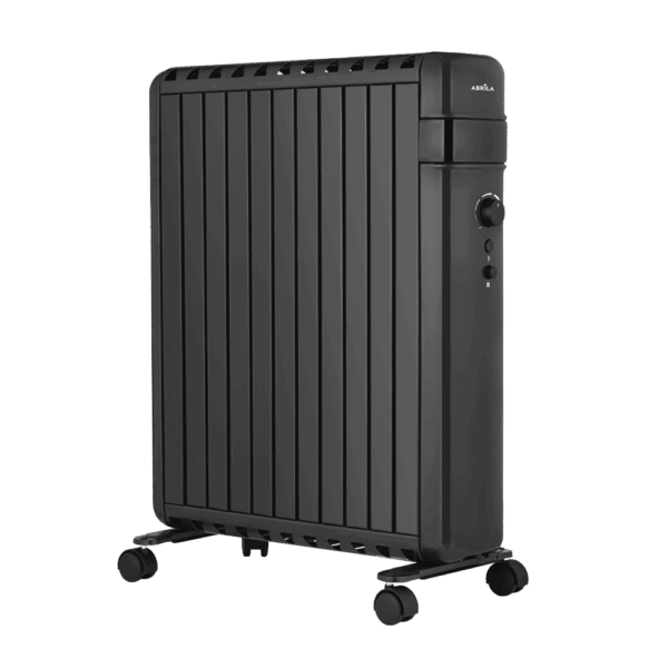 Radiador Aceite Polonia 2500w Negro Aletas Cerradas 11 elementos 3 potencias