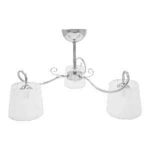 airevivo-lampara-cuzco-3e Lampara Cuzco 3xe14 Cromo Pantalla Blanca