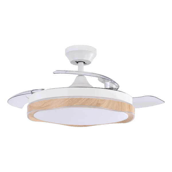 airevivo-ventilador-blondi-blanco-haya Ventilador aspas retráctiles Blondi, Blanco/Haya, 72w, 107cm