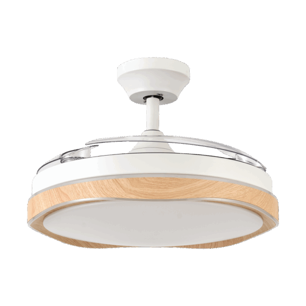 airevivo-ventilador-blondi-blanco-haya-cerrado Ventilador aspas retráctiles Blondi, Blanco/Haya, 72w, 107cm