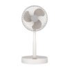 Ventilador Inalambrico Dc Portatil Jerico Blanco/gris 5w 3vel Recargable, Alim.usb, Orientable 3aspas Regx17x17cm