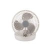 Ventilador Inalambrico Sobremesa Pacheco Blanco/gris 5w 3vel Recargable C/luz, Alim.usb, Orientable 3aspas 29x19x16cm