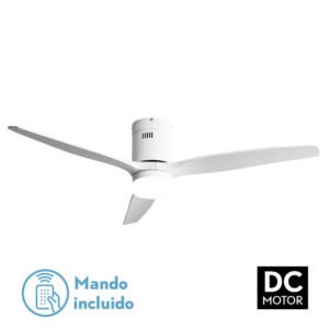 Ventil 20w Dc Aguilon Blanco 3 Aspas Blancas 6 Velocidades C/remoto, Reg.Intensidad, Temporizador 30,5x132x132 Cm