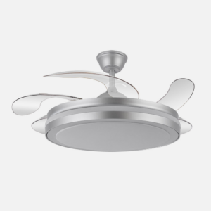 Ventilador Dc Esparta Maxi 80w 10255lm Plata 132d 5asp 3000-4000-6000k Remoto+temporizador+memoria