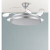 Ventilador Dc Esparta Maxi 80w 10255lm Plata 132d 5asp 3000-4000-6000k Remoto+temporizador+memoria