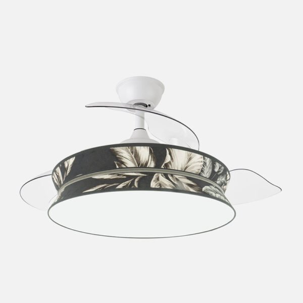 Ventil Decor 72w Blanco/estampado Oscuro 108d 3asp  7200lm 3000-4000-6000k Remoto+memo+temp