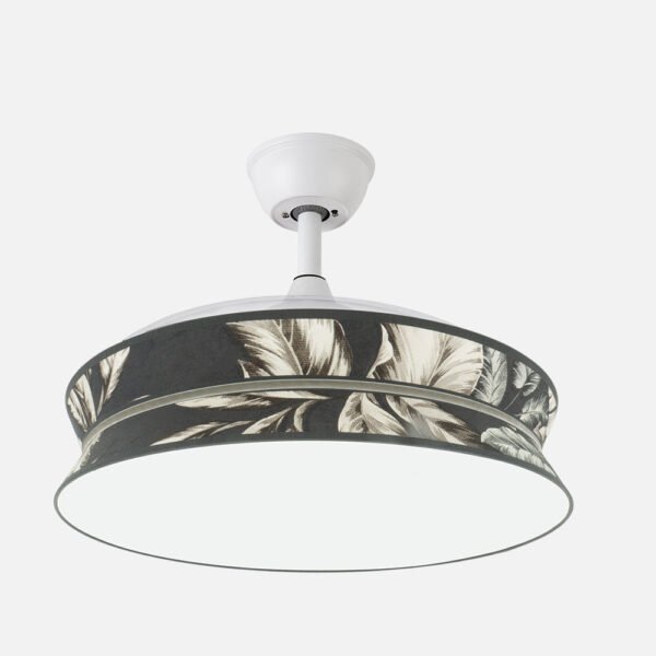 Ventil Decor 72w Blanco/estampado Oscuro 108d 3asp  7200lm 3000-4000-6000k Remoto+memo+temp