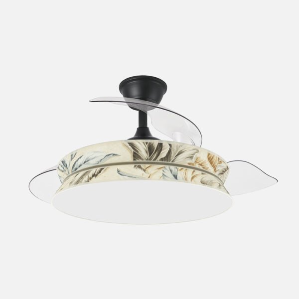 Ventil Decor 72w Negro/estampado Claro 108d 3asp  7200lm 3000-4000-6000k Remoto+memo+temp