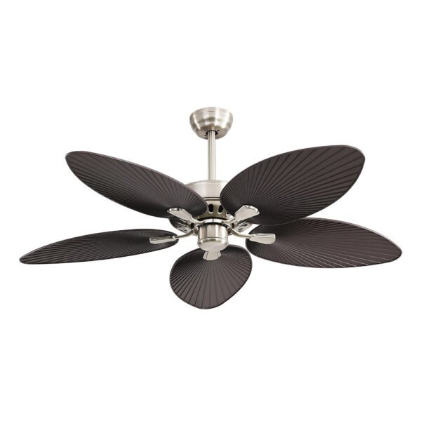 Ventilador  Dc Borasco 24w Niq/marron 5 Asp.6 Vel 132d 2950lm Remoto.memor.y Temp.3000-4000-6000k