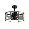 Ventilador Dc 24w Pella Negro/Madera 3 Aspas 50d  2540lm 6 Velocidades  3000-4000-6000k C/remoto, Memoria Y Temporizador