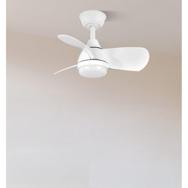 Ventilador Dc 24w Pirdo Blanco 3 Aspas 60d 2400lm 6 Vel. 3000-4500-6000k C/remoto, Memoria Y Temporizador