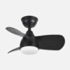 Ventilador Dc 24w Pirdo Negro 3 Aspas 60d 2400lm 6 Velocidades 3000-4500-6000k C/remoto, memoria Y Temporizador