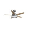 Ventilador 25w Dc Gris Lebeche 5 Aspas Rev.  Blanca/haya 6 Vel. 3000-4000-6000k 132d Remoto,memoria Y Temporizador