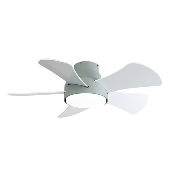 Ventilador 25w Dc Verde Gregario 5 Aspas Rev.  Blanca/haya 6 Vel. 3000-4000-6000k 82D Remoto,memoria y Temporizador