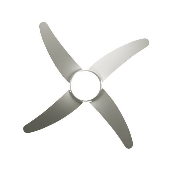 Ventilador 2xe27 Dc Klod Niquel/plata 4 Asp.6 Vel 117d C/remoto Y Temporizador