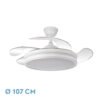 Ventilador Bayomo 59w 6980lm Blanco 4 Aspas Desp. 34,5/42x50/107 D.3 Color. Dc.remoto+Reg.Intensidad