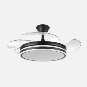 Ventilador Bayomo 59w 6980lm Negro 4 Aspas Desp. 34,5/42x50/107d.3 Color. Motor Dc..remoto+Reg.Intensidad