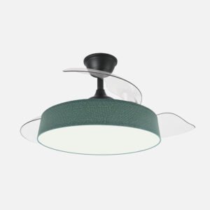 Ventilador Boga 72w Negro/verde 108d 3asp 7200lm 3000-4000-6000k Remoto+memo+tempo