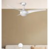 Ventilador Dc Canea 24w Blanco 3 Aspas 6 Velocidades 134d  3000-4500-6000k C/remoto, Memoria Y Temporizador 2424lm