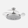 Ventilador Dani 59w 6980lm Niquel 4 Aspas Desplegables 6 Velocidades 106d 3000-4200-6500k Remoto, Reg.Int, Memori Y Tempor