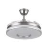 Ventilador Dani 59w 6980lm Niquel 4 Aspas Desplegables 6 Velocidades 106d 3000-4200-6500k Remoto, Reg.Int, Memori Y Tempor