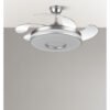 Ventilador Dani 59w 6980lm Niquel 4 Aspas Desplegables 6 Velocidades 106d 3000-4200-6500k Remoto, Reg.Int, Memori Y Tempor