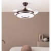 Ventilador Dc Dani 59w 6980lm Marron 4 Aspas desp.106d 3000-4200-6500k Remoto, Reg.intensidad, Memoria Y Temporizador