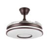 Ventilador Dc Dani 59w 6980lm Marron 4 Aspas desp.106d 3000-4200-6500k Remoto, Reg.intensidad, Memoria Y Temporizador