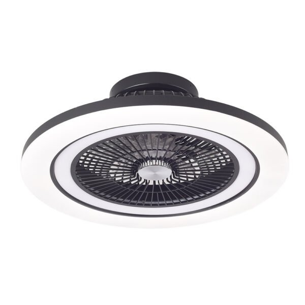 Ventilador Dc 50+7w Antartida Negro 5asp 58d 5400lm 3000-4500-6500k+rgb Remo+r.intensidad+memoria+temporizador