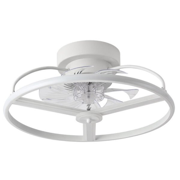 Ventilador Dc Anuska 60w Blanco/oro 8 Aspas 6 Veloc. 70d 5100lm 3col Remoto,memoria,reg.Intensidad,temporizador