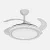 Ventilador Dc Bandido 59w Blanco 4aspas 107d 5900lm 3500-4000-6500k Remoto+Reg.intensidad+memoria+temporizador