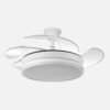 Ventilador Dc Bayomo Blanco 59w 6980lm 91d 4asp.desplegables 3000-4000-6000k Remoto, Regulable Intensidad, Temporizador, Memoria