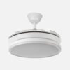 Ventilador Dc Bayomo Blanco 59w 6980lm 91d 4asp.desplegables 3000-4000-6000k Remoto, Regulable Intensidad, Temporizador, Memoria