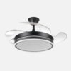 Ventilador Dc Bayomo Negro 59w 6980lm 91d 4asp.desplegables 3000-4000-6000k Remoto, Regulable Intensidad, Temporizador, Memoria
