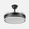 Ventilador Dc Bayomo Negro 59w 6980lm 91d 4asp.desplegables 3000-4000-6000k Remoto, Regulable Intensidad, Temporizador, Memoria
