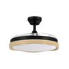 Ventilador Dc Blondi Negro/madera 72w 3aspas107d 7200lm 6vel 3000k,4500k,6000k Remoto+temporizador+memoria