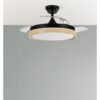 Ventilador Dc Blondi Negro/madera 72w 3aspas107d 7200lm 6vel 3000k,4500k,6000k Remoto+temporizador+memoria