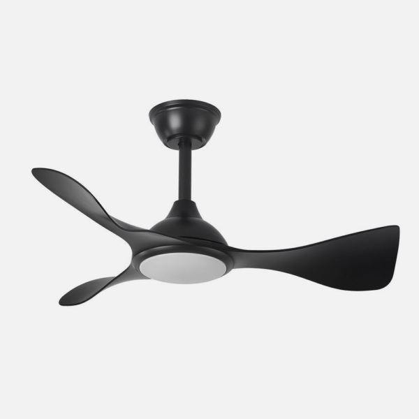 Ventilador Dc Caiman 36w 3600lm Negro 89d 3aspas 6vel 3000-4500-6500k Remoto+reg.intensidad+memoria+temporizador