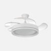 Ventilador Dc Cerrato Blanco 59w 4aspas Desplegables 107d 6980lm 6vel 3000k,4000k,6000k, Remoto+reg.intens.+temporizador+memoria